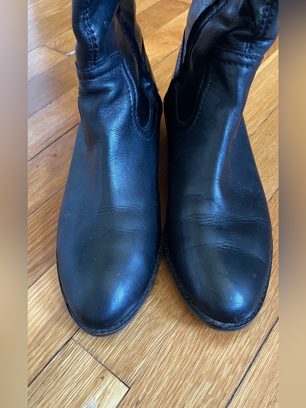 Arturo Chiang //
Goodyear black leather riding knee boots w/buttons side zip 8 - Picture 10 of 15